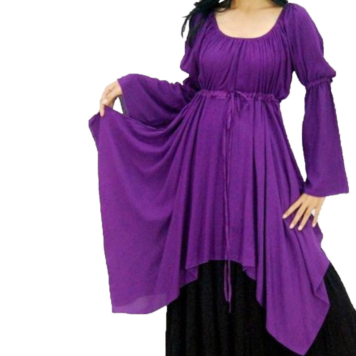 Alma Renaissance Long Sleeves Boho Peasant Blouse