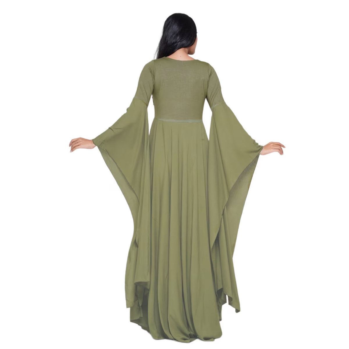 Aurelia Renaissance Flowing Sleeve Lace Up Ties Maxi Dress
