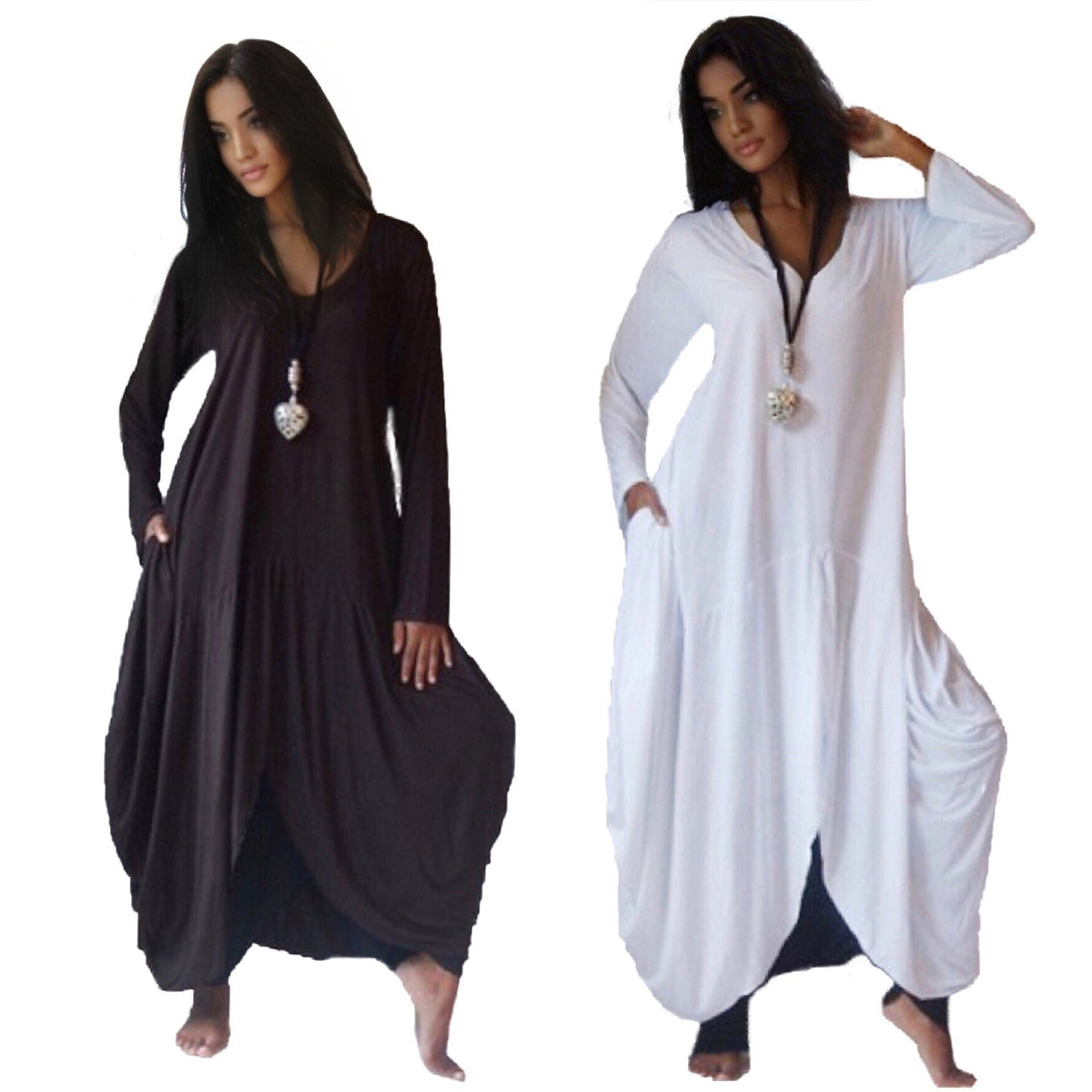 Piper Lagenlook Balloon Hem Long Sleeves Tunic Dress
