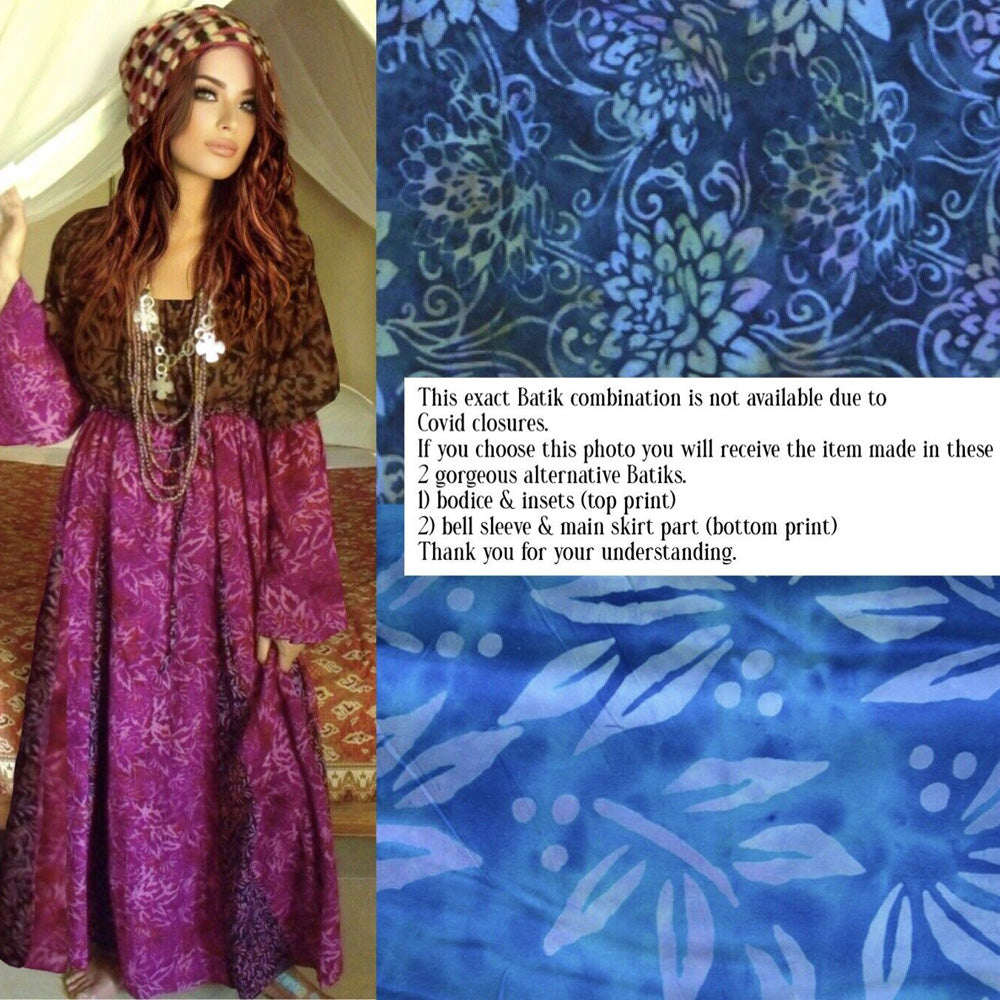 Kayleigh Gypsy Dress Batik Empire Maxi Dress