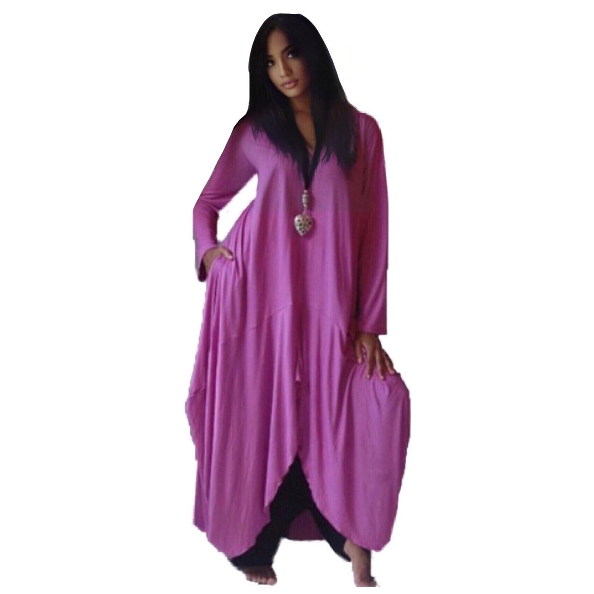 Piper Lagenlook Balloon Hem Long Sleeves Tunic Dress