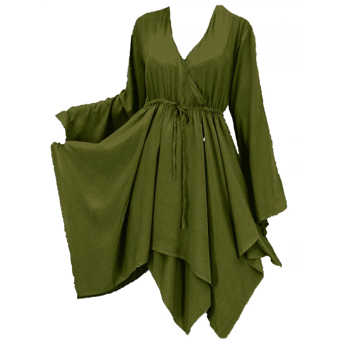 Scarlette V Neckline Asymmetrical Long Sleeve Boho Blouse