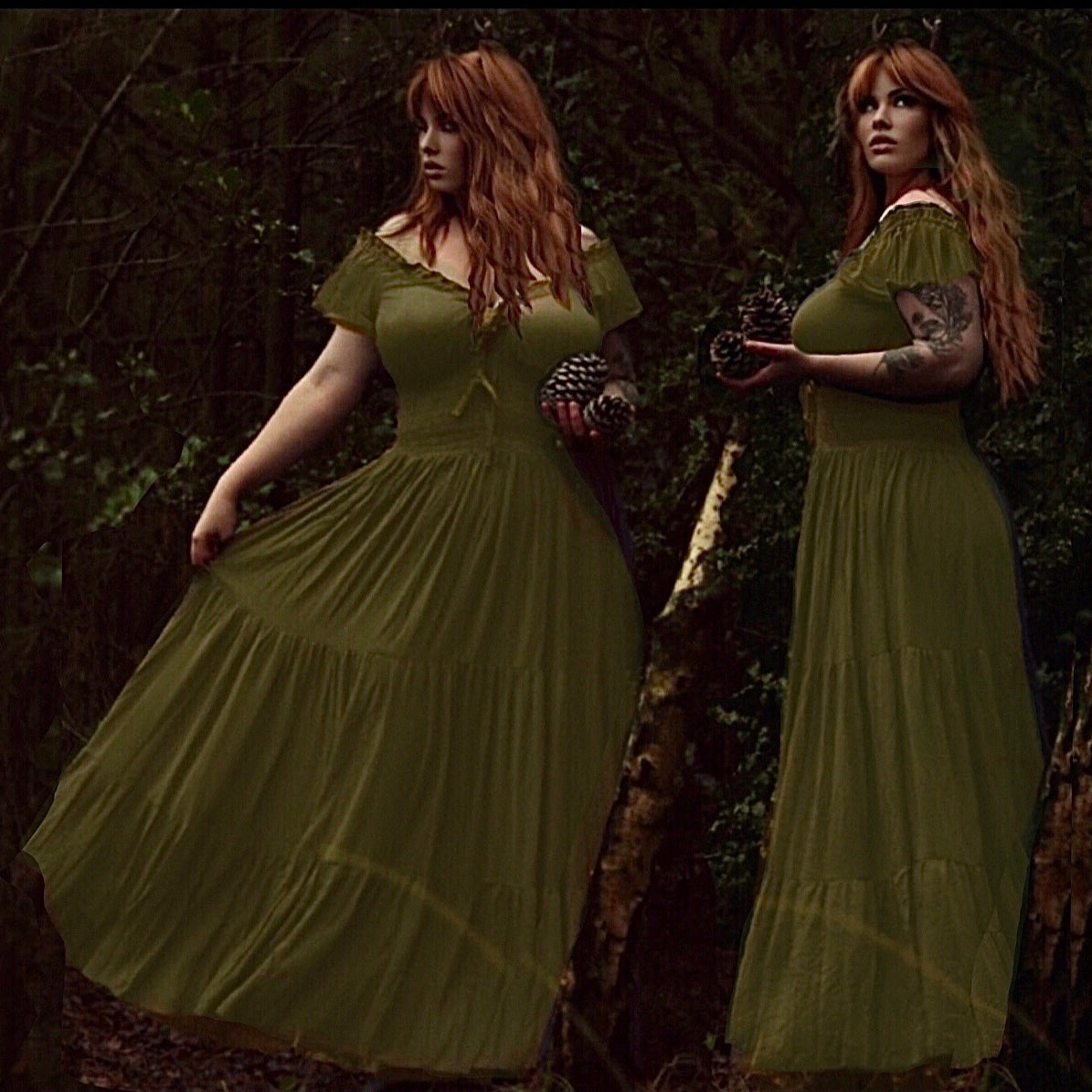 Liliana Rayon Crinkle Smocked Tiers Bohemian Maxi Dress