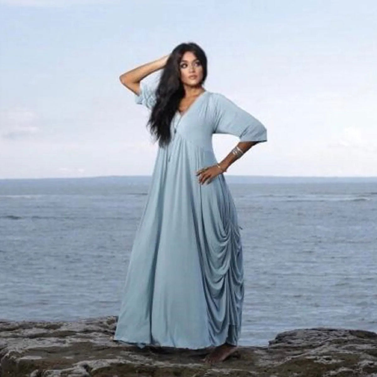 Kynlee Renaissance Delicate Rayon Lycra Boho Dress