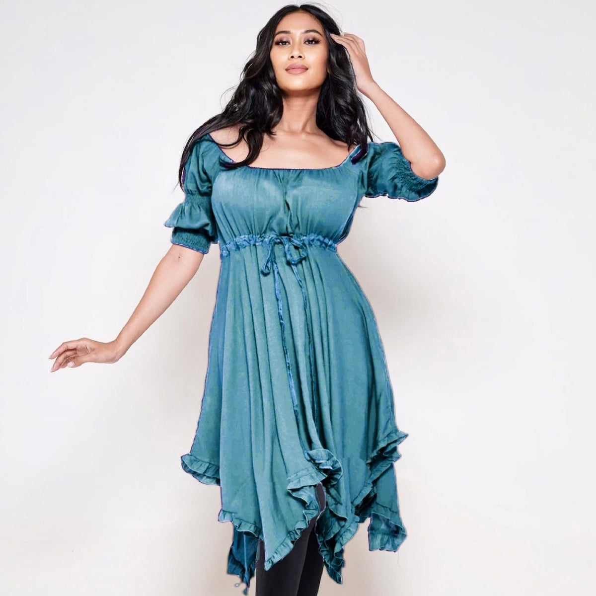 Emely Empire Waist 3/4-length Sleeves Boho Blouse