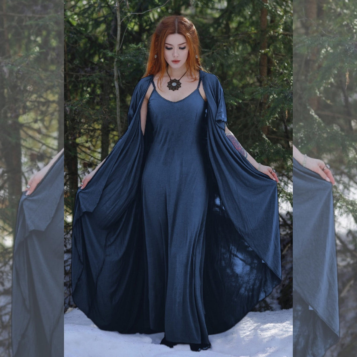 Monroe Jersey Stretch Asymmetrical Dress and Jacket Outfit