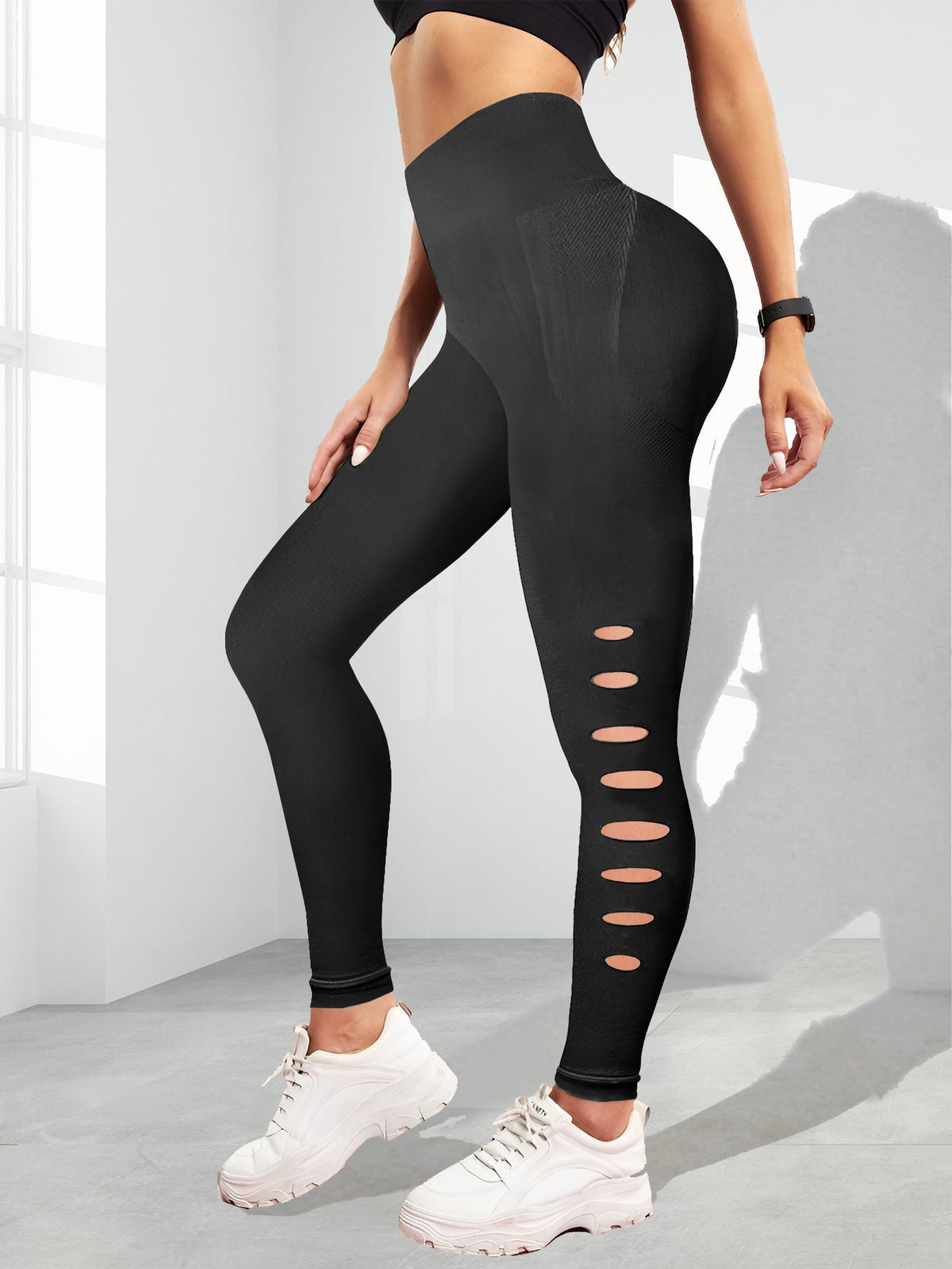 Hollow Out High-waisted Seamless Leggings