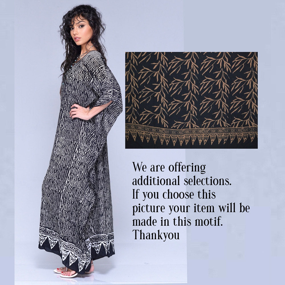 Vanessa Maxi Boho Dress Caftan ¨C Gauzy Batik Figure Flattering