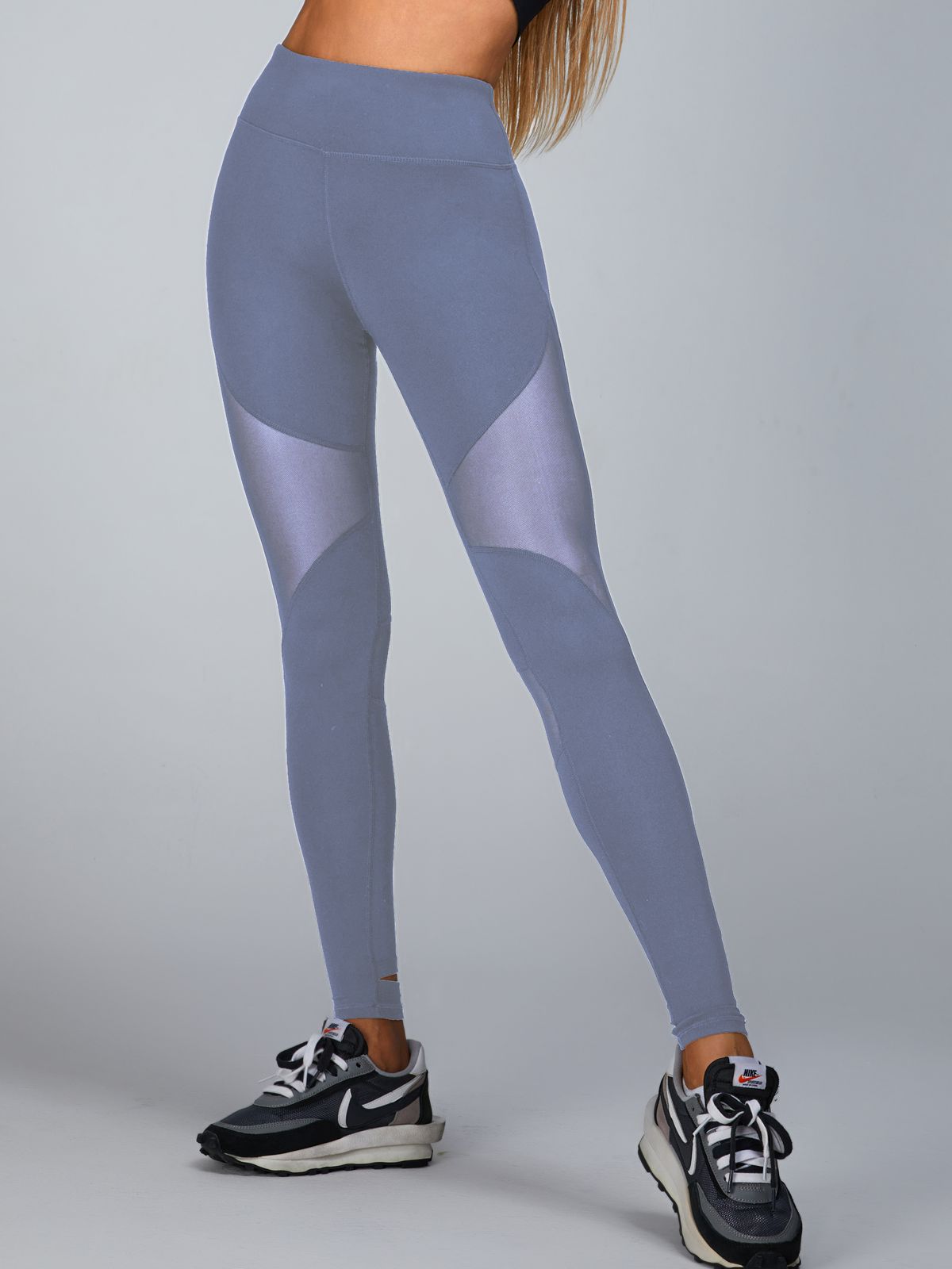 High Waist Stretch Mesh Stitching Leggings