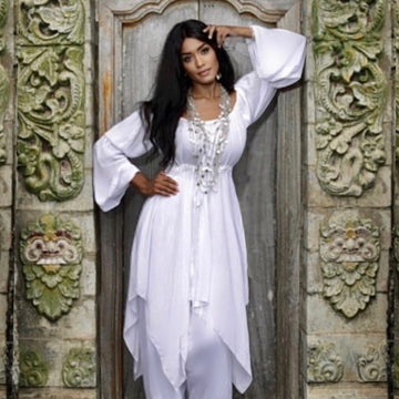 Lilah Asymmetric Hem Bohemian Blouse or Short Dress
