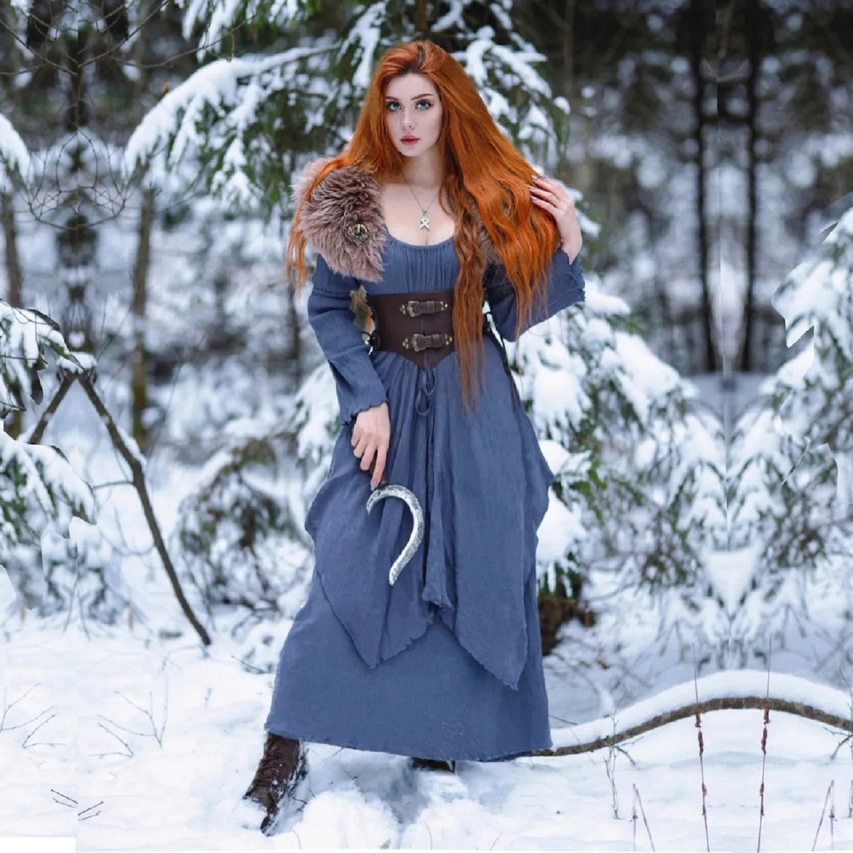 Kimber Long Sleeved Layered Renaissance Boho Dress