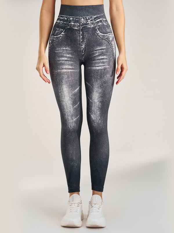 Denim Hip-lift High-waisted Leggings