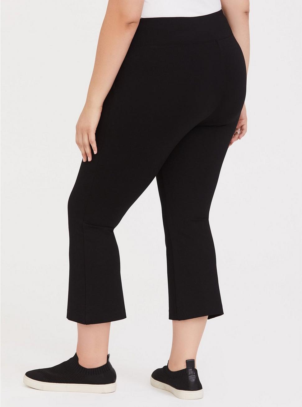 Studio Ponte Crop Flare Slim Fix Pixie Pant (Black)
