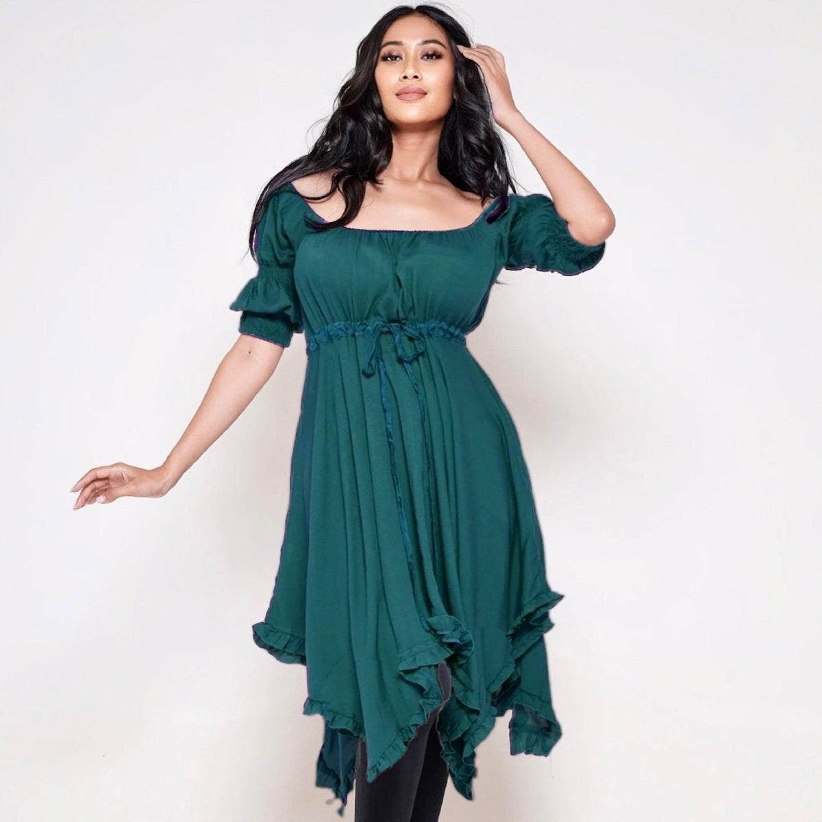 Emely Empire Waist 3/4-length Sleeves Boho Blouse