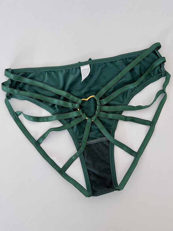 Heart Shape Cross Hollow Out Panties