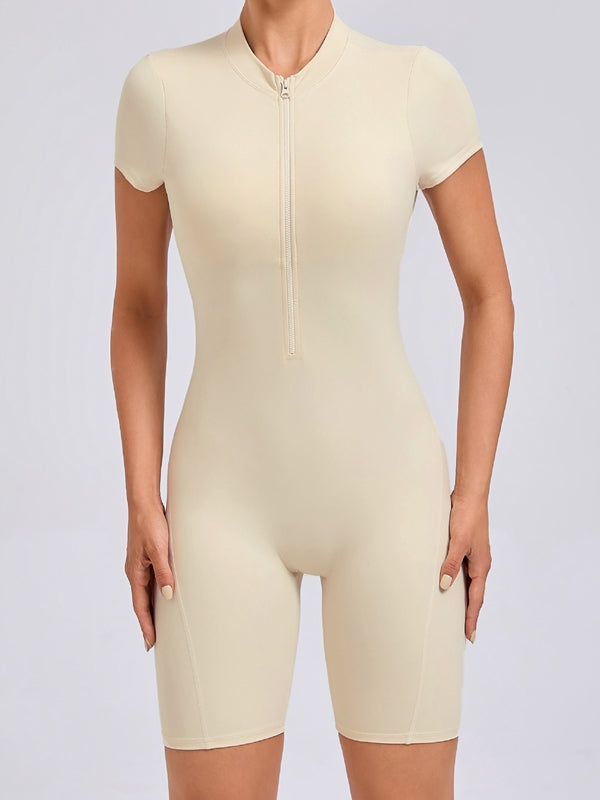 Backless Scrunch Bum Zipper Romper