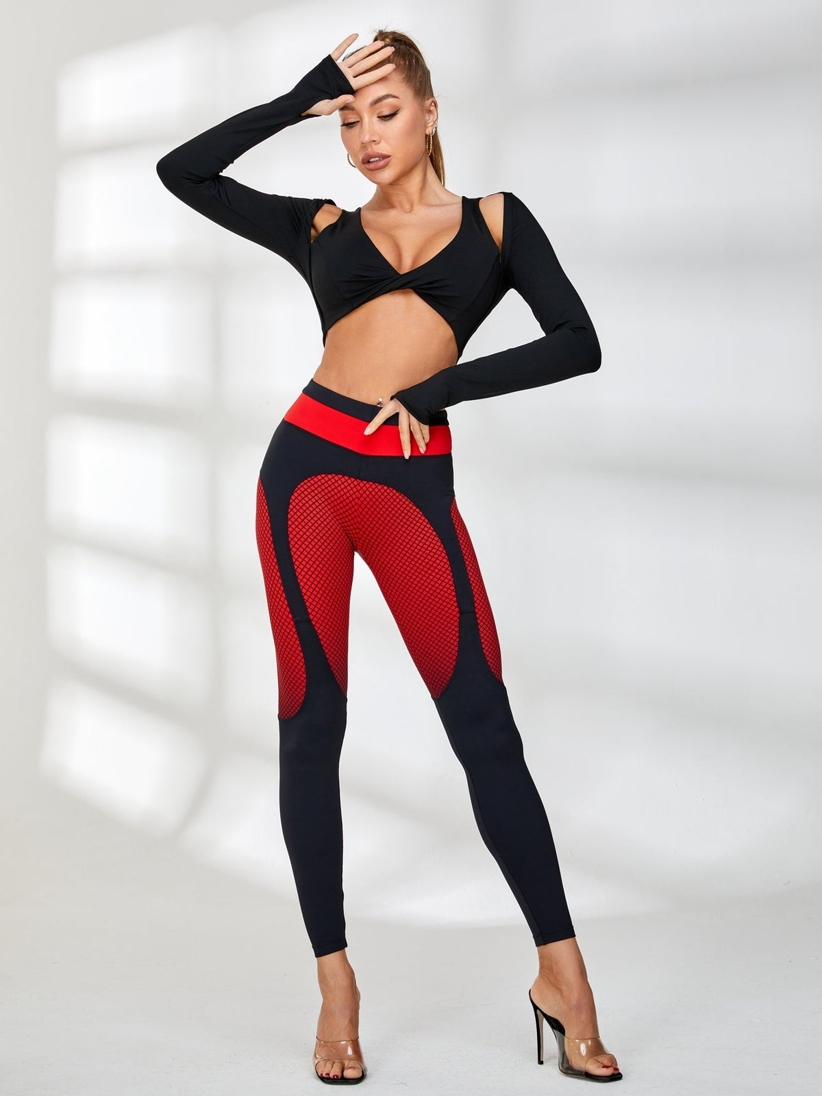 Pop Style Contrast Color Leggings