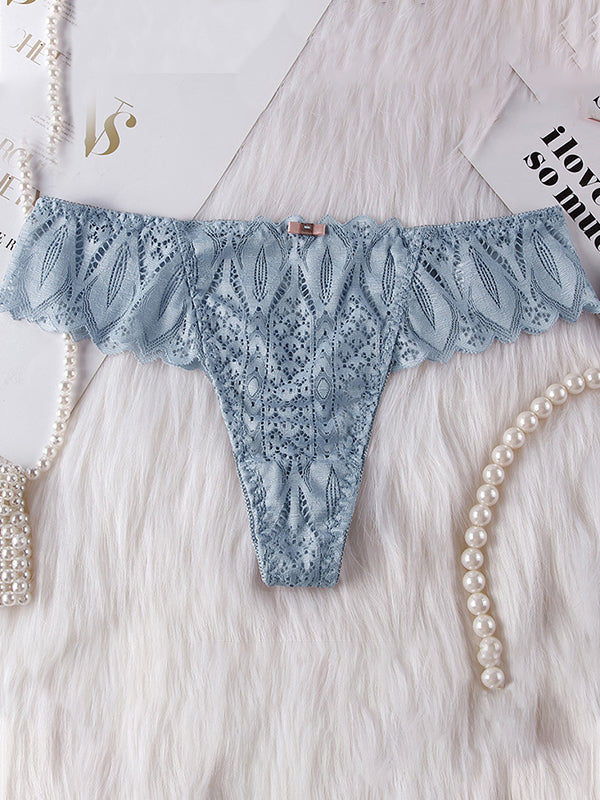 Femal Roman-Knot Lace T-back Panties