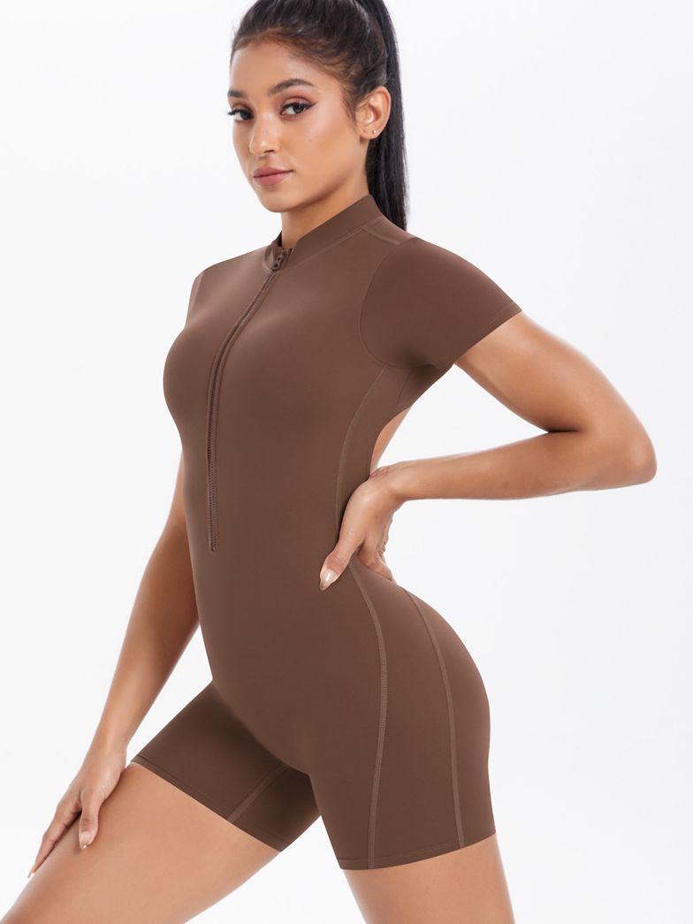 Hollow Out Backless Scrunch Bum Push Up Design Romper