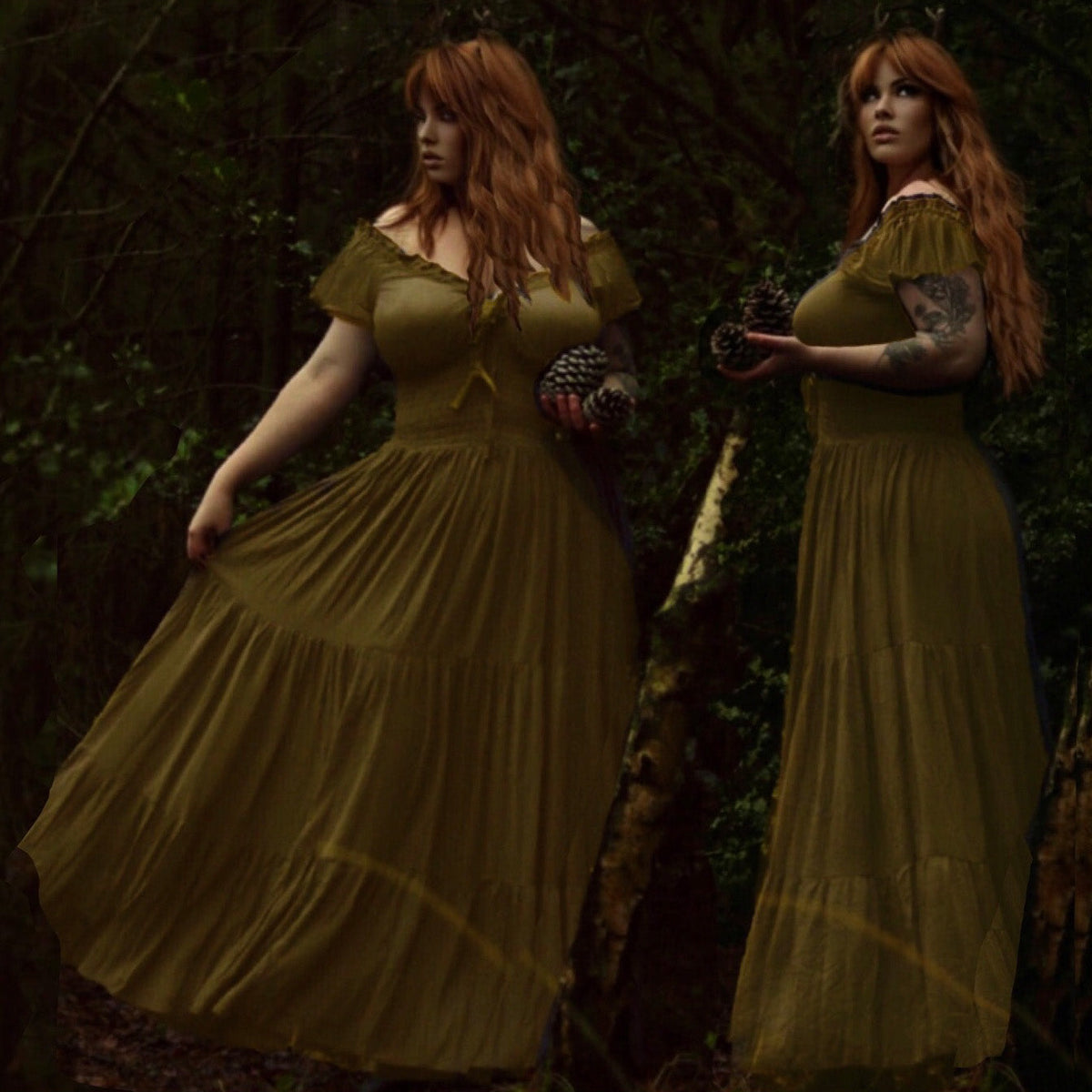 Liliana Rayon Crinkle Smocked Tiers Bohemian Maxi Dress