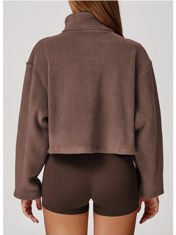 Fleece Pocket Cropped Jacket