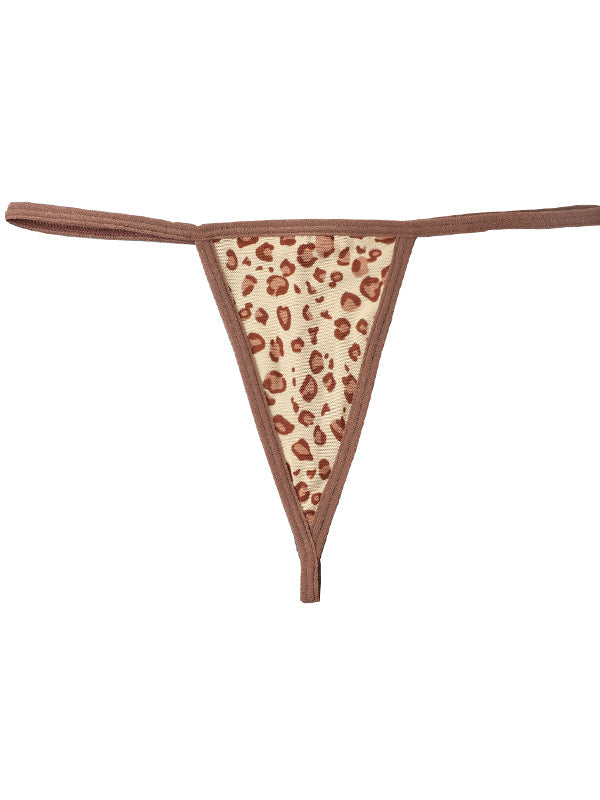 Lace Print T-back Panties