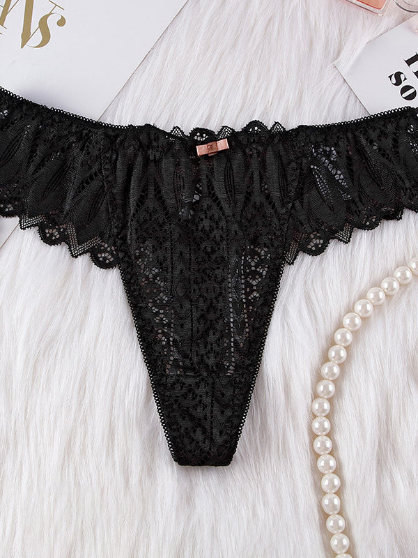 Femal Roman-Knot Lace T-back Panties