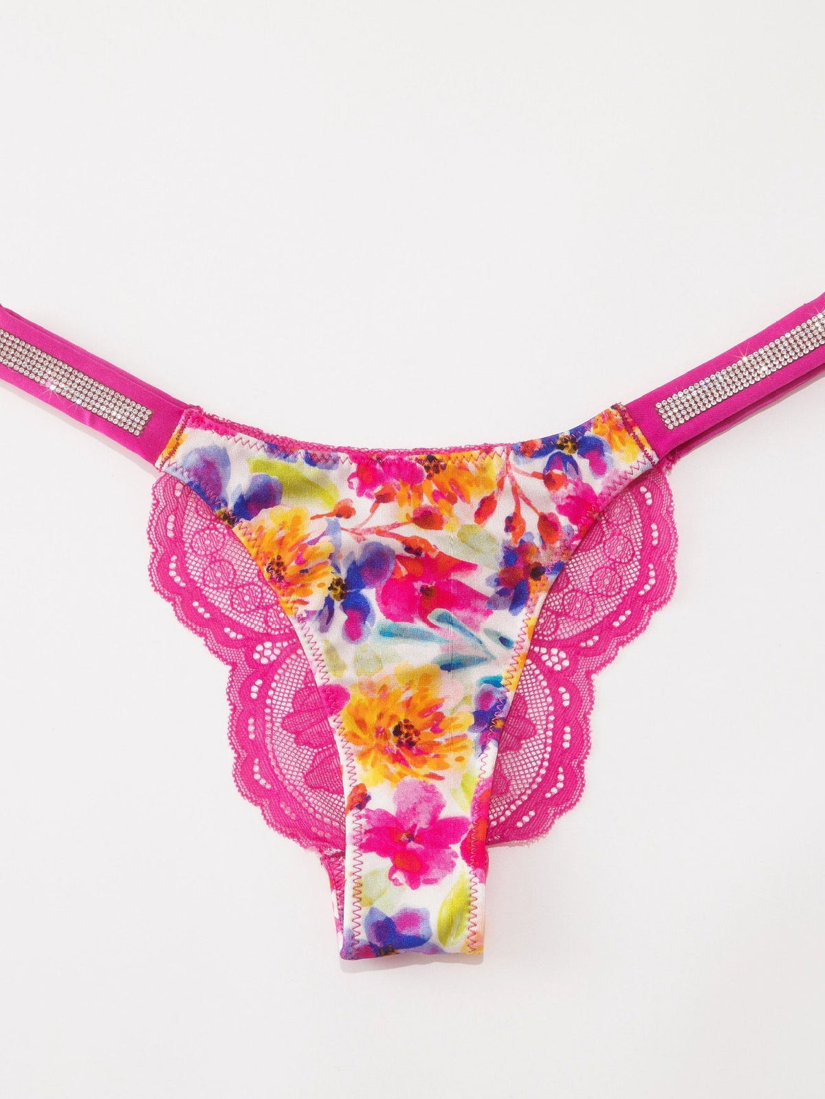 Lace Print Dazling Diamond Panties