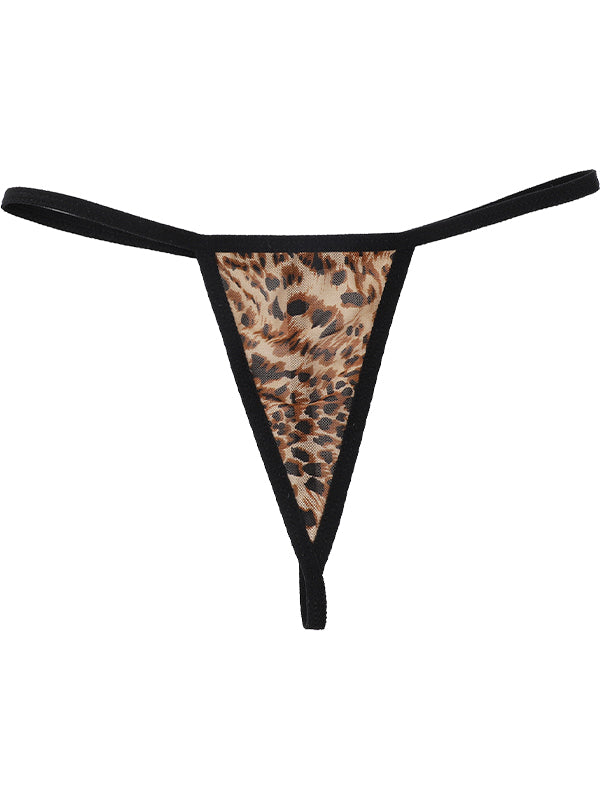 Lace Print T-back Panties