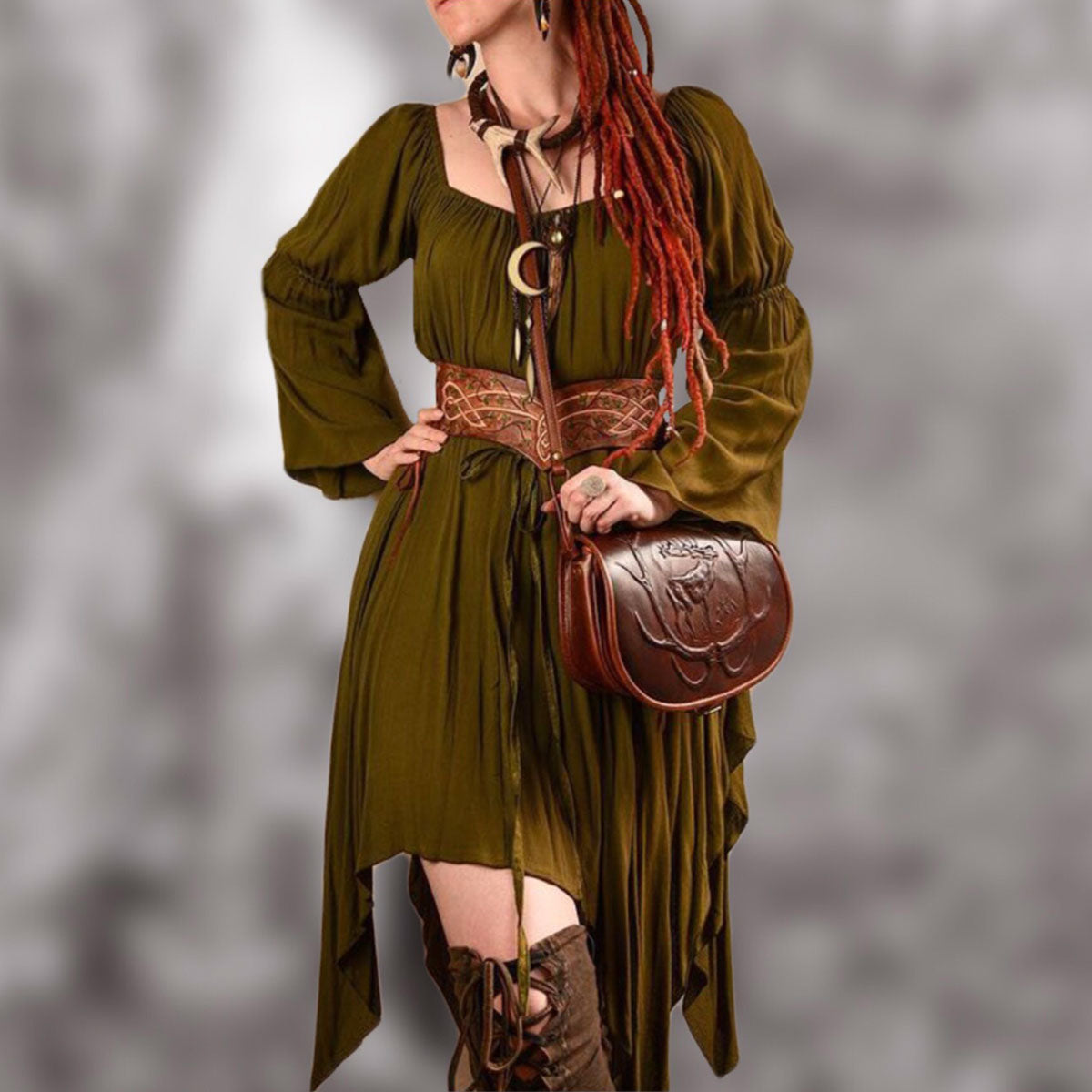 Alma Renaissance Long Sleeves Boho Peasant Blouse