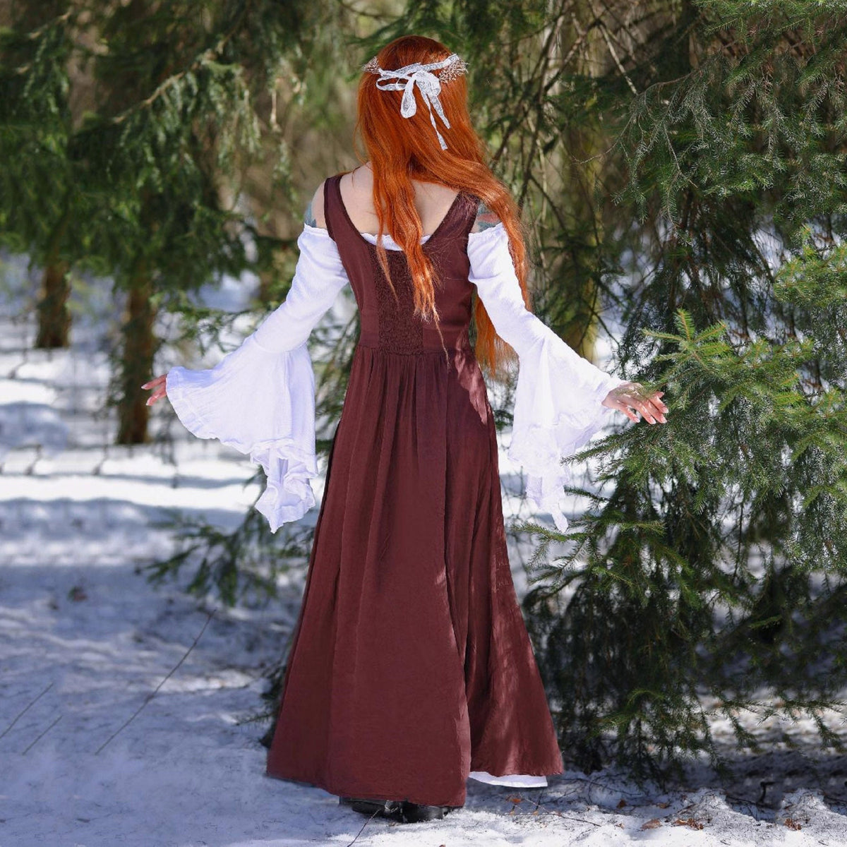 Macie Wiccan Medieval Set 2 Pieces Outfit Maxi Dress