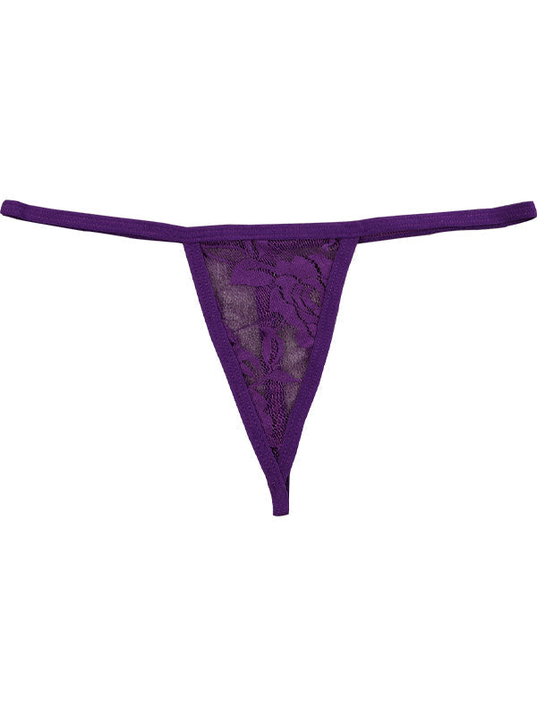 Lace Print T-back Panties