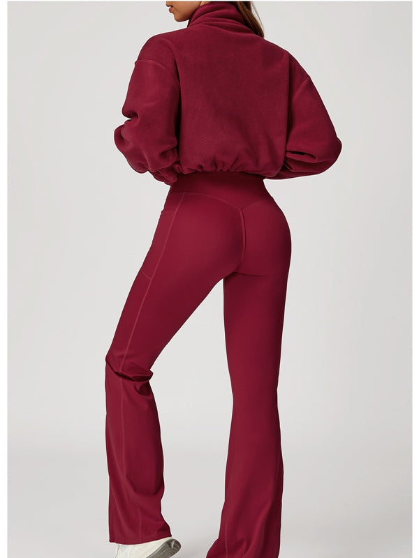 Fleece Pocket Cropped Jacket