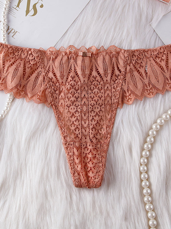Femal Roman-Knot Lace T-back Panties
