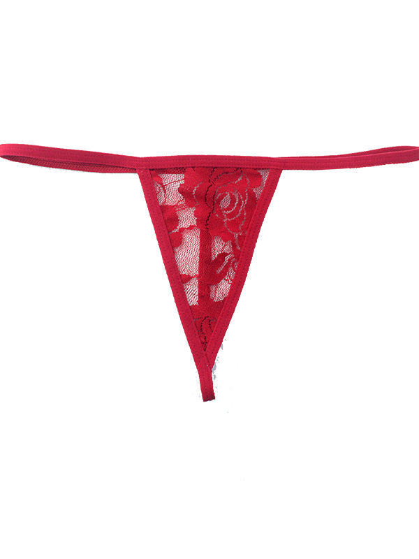 Lace Print T-back Panties