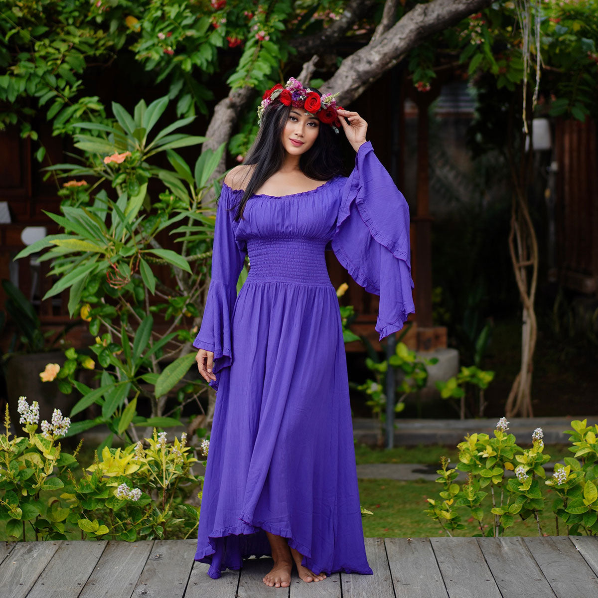 Kahlani CottageGoth Ren Faire Maxi Dress