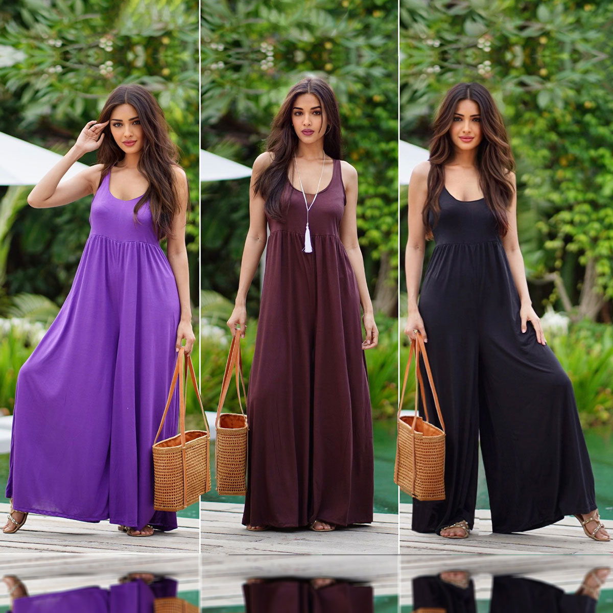 Soleil Stretch Jersey Boho Jumpsuit