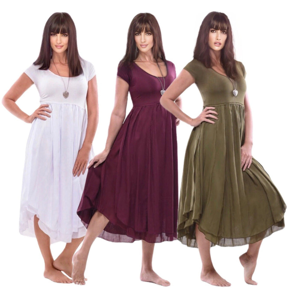 Saylor Cottagegoth Boho Pagan Jersey Midi Dress