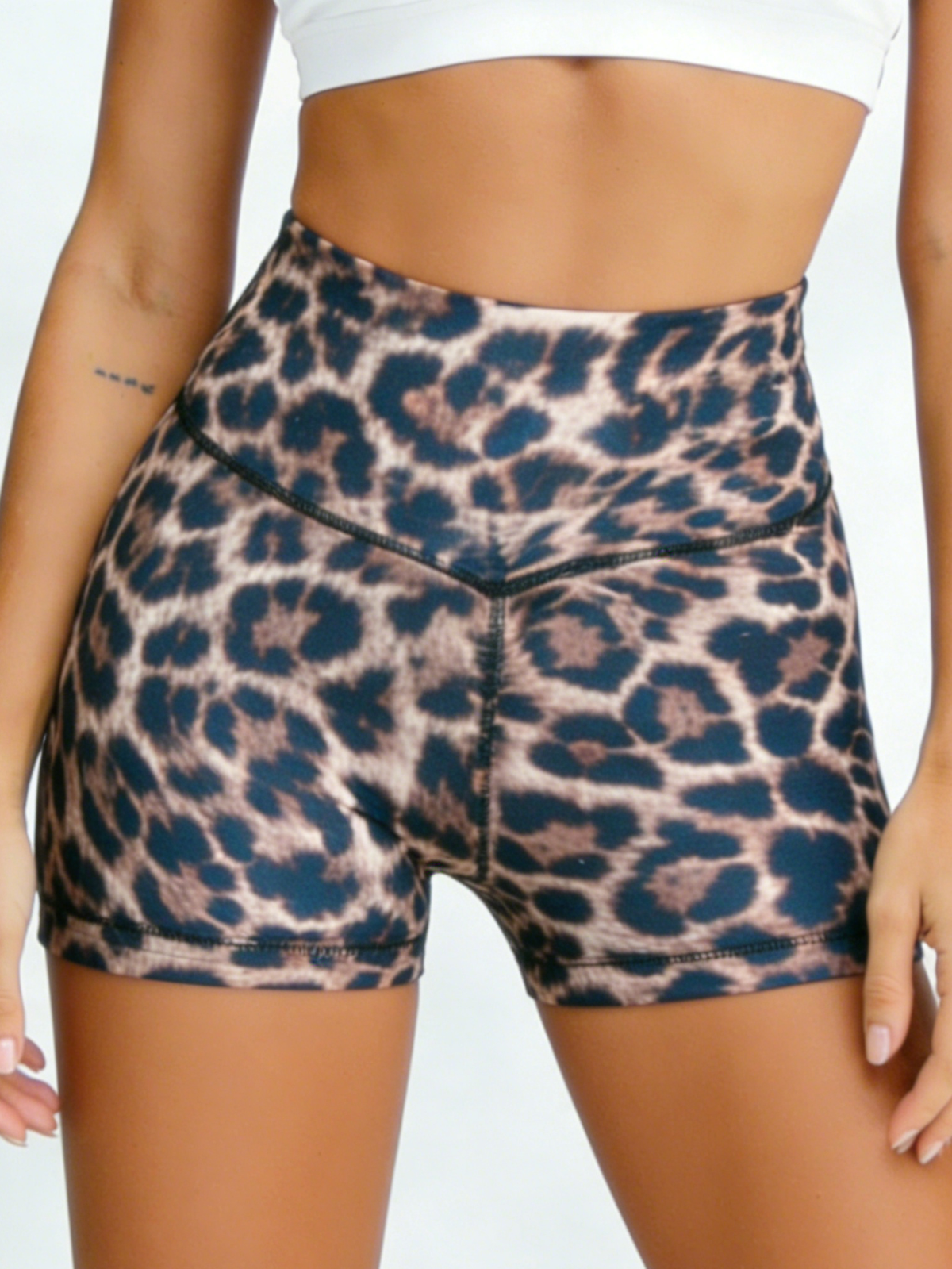 Leopard Deep V Back Scrunch Bum Tracksuit