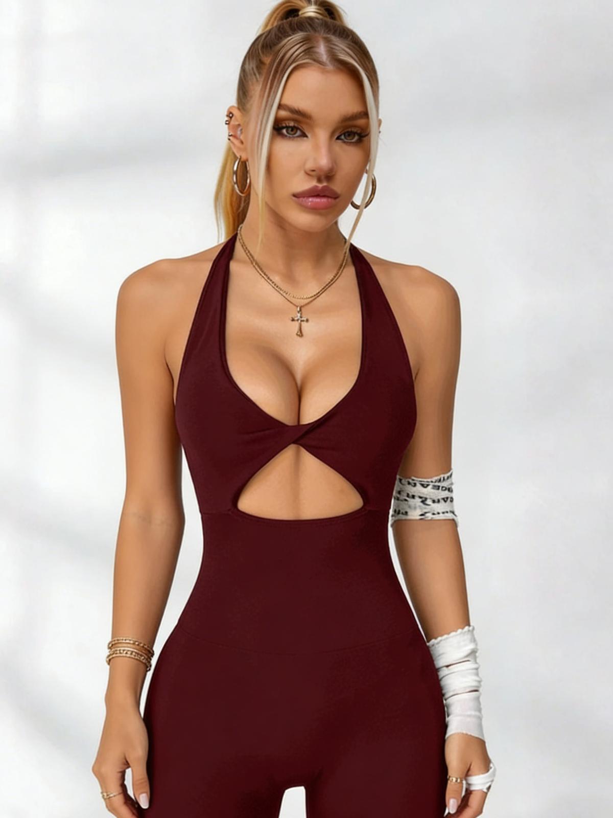 Hollow Out Backless Jumpsuit