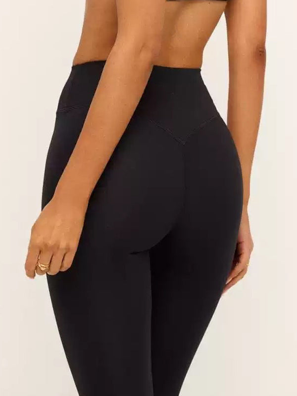 High-rise Solid Color Quick Dry Leggings