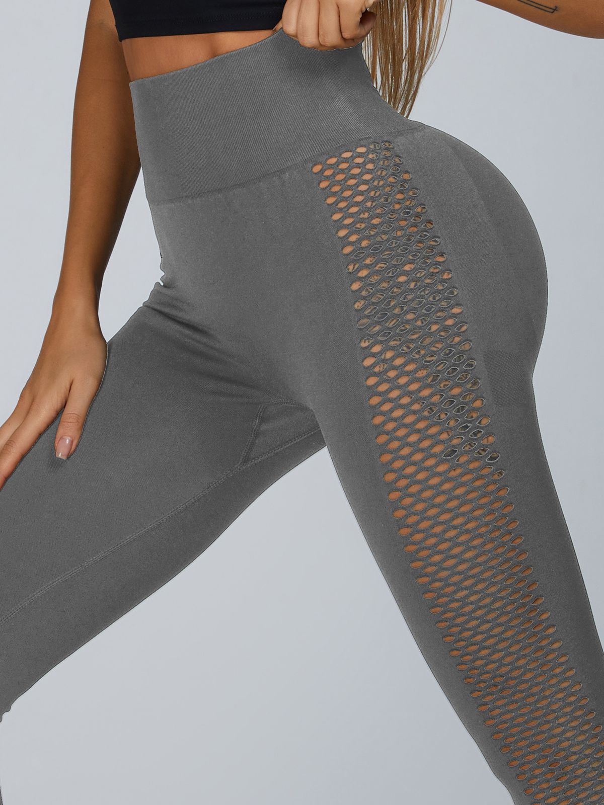 Breathable Side Net Hip-lift Leggings