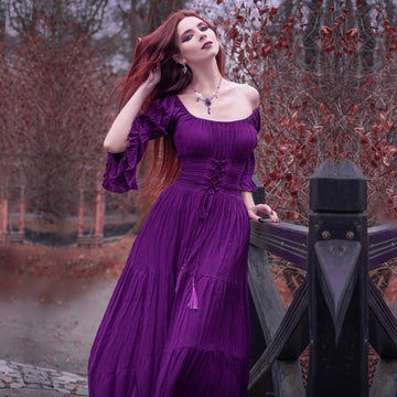Iliana On Off Shoulder Corset Boho Dress