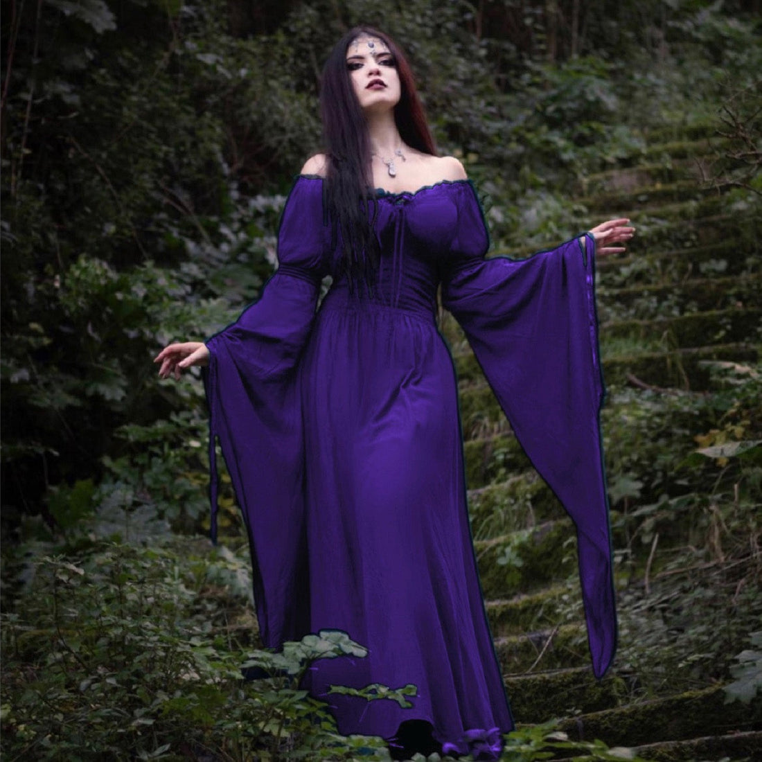 Helena Renaissance Flowing Sleeve Romantic Maxi Dress