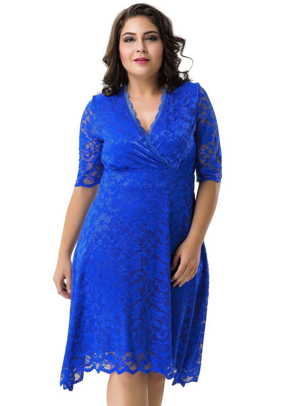 Freya Blue Plus Size Dress