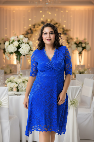 Freya Blue Plus Size Dress