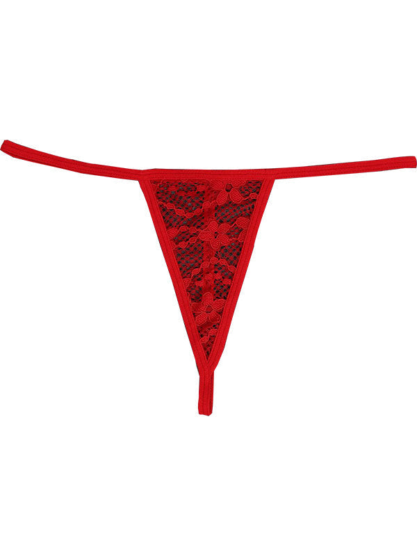 Lace Print T-back Panties