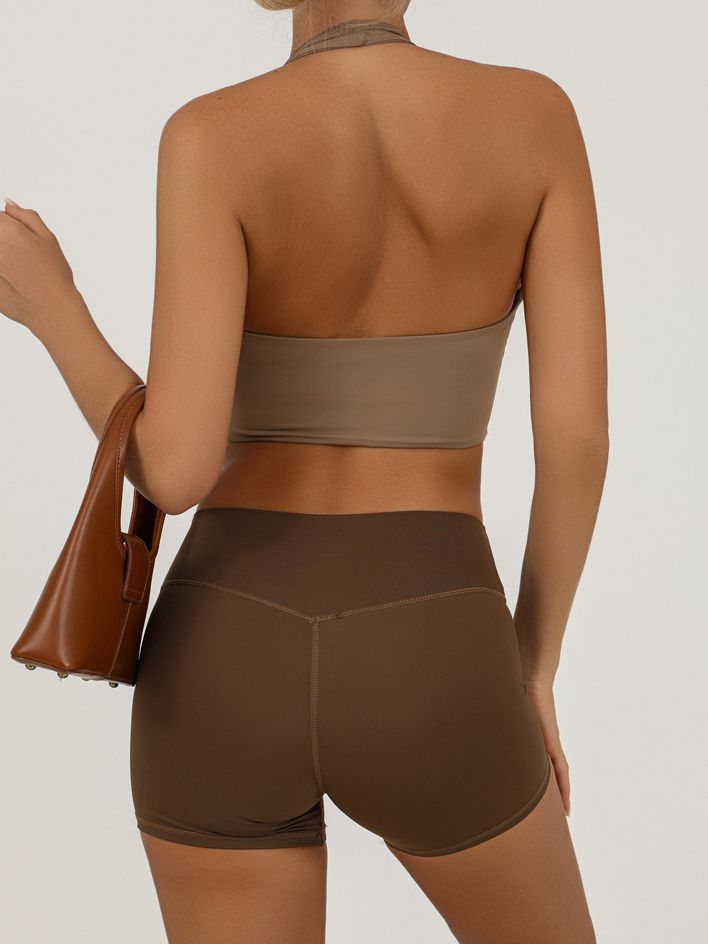 Hollow out Twist Backless Sports Bras