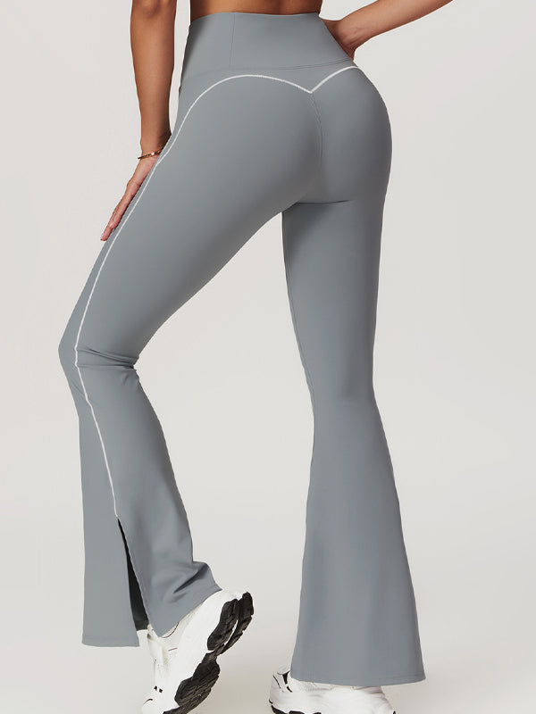 Flare Hip-lift High-waisted Split Pants