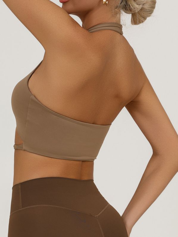 Hollow out Twist Backless Sports Bras
